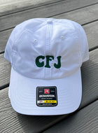 White CFJ Hat with Green
